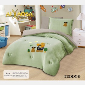 كمفورتر مفرد 4 قطع مطرز Teddy