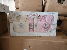 طقم روب حمام 6 قطع فراشة