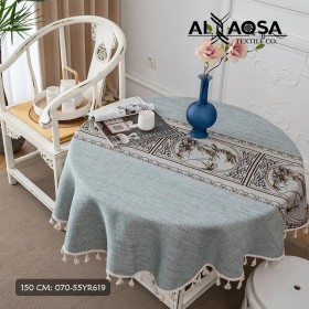 شراشف طاولة دائري